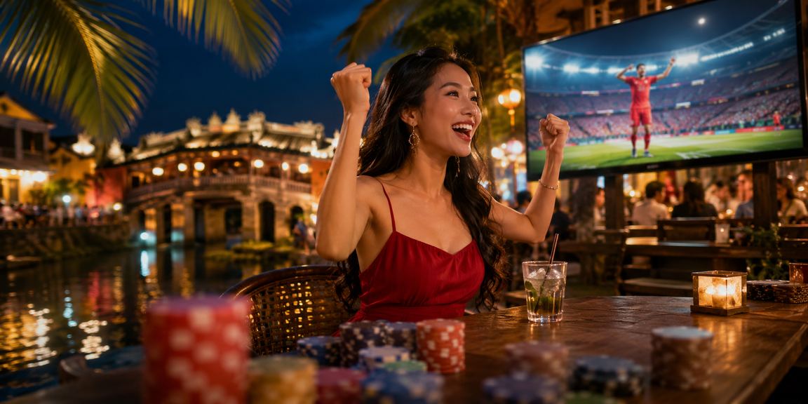 Người chơi thể thao tại Việt Nam thưởng thức cà phê và theo dõi tỷ lệ cược bóng đá